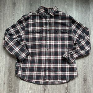 Jachs Black and Red Casual Button Down Shirt XXL